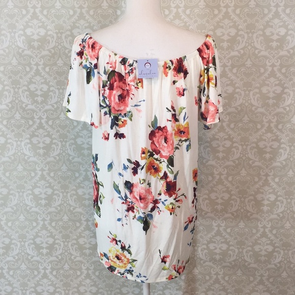 {143Story by Line Up}Sz M Floral Off ShoulderTop - Picture 3 of 5